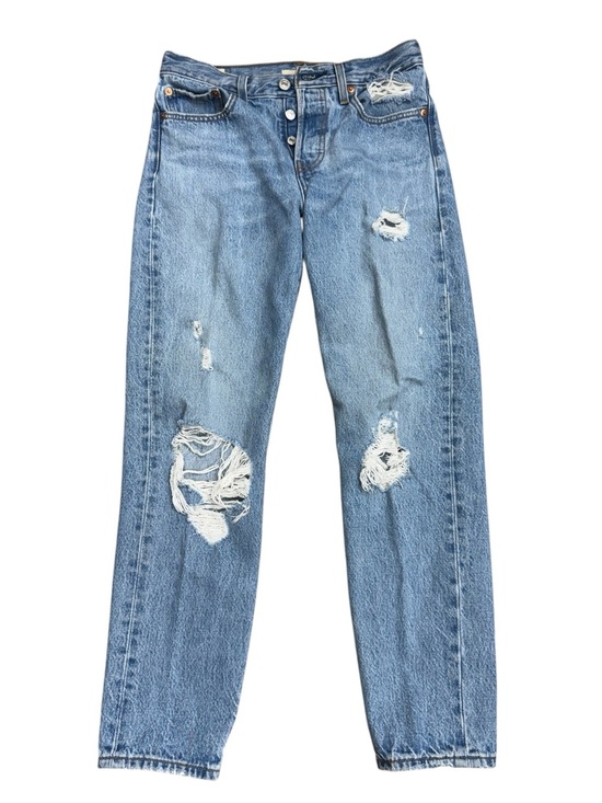Levis Strauss Pants - Women's Light Blue Distressed Bootcut Jeans